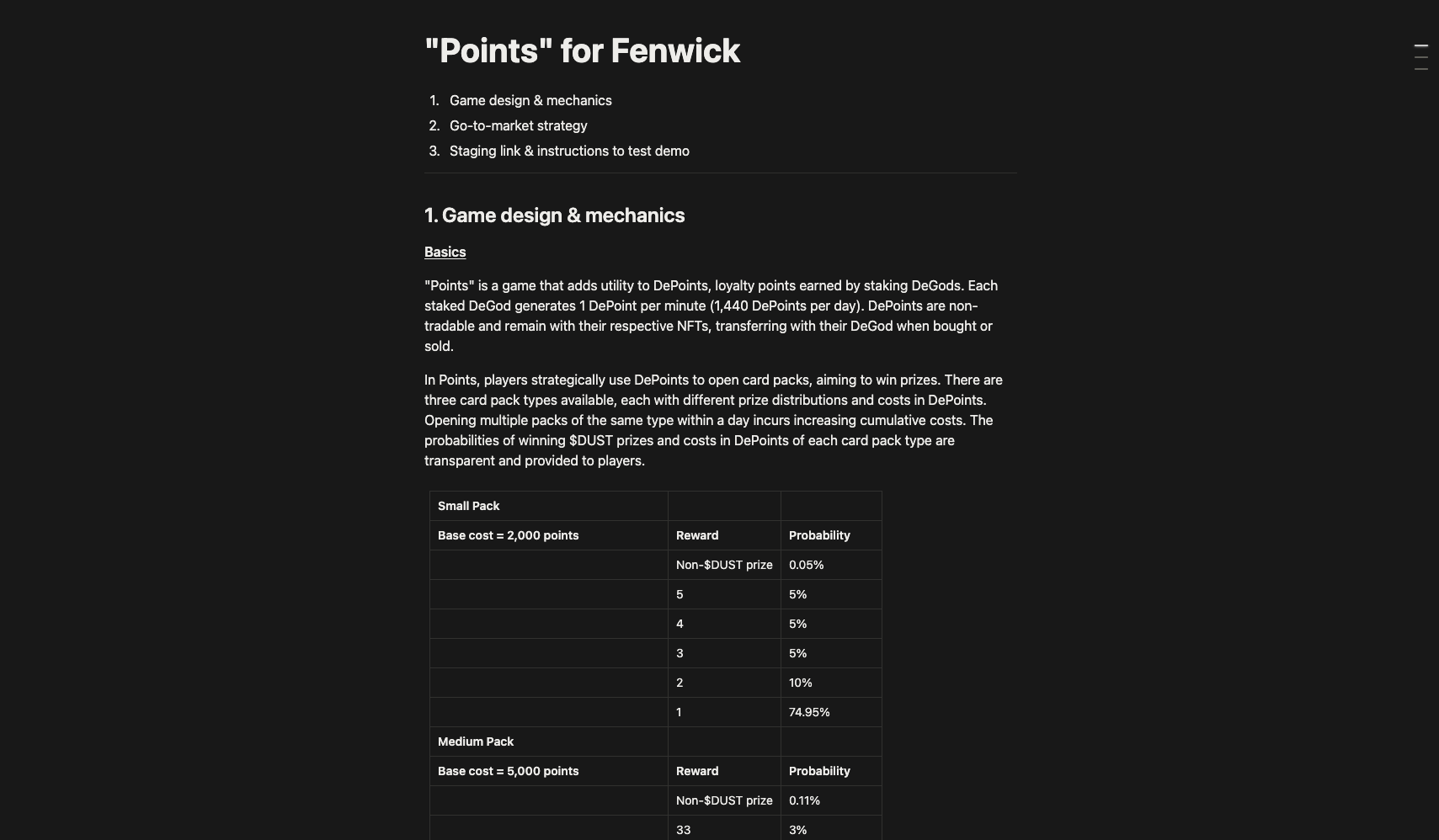 Legal summary and model details for formal sign-off