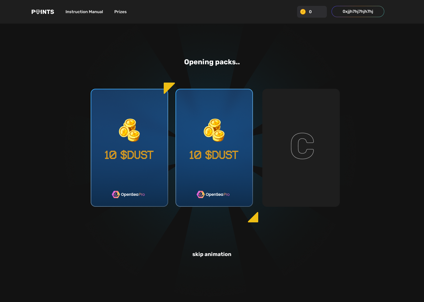 Pack opening interaction exploration