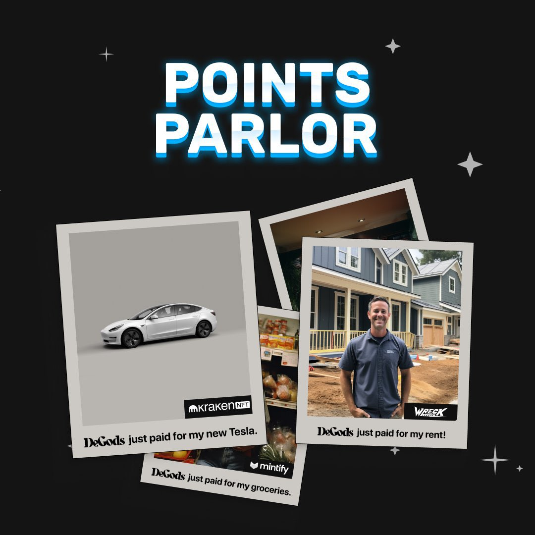 The Points Parlor launch teaser, showing the prizes you could win