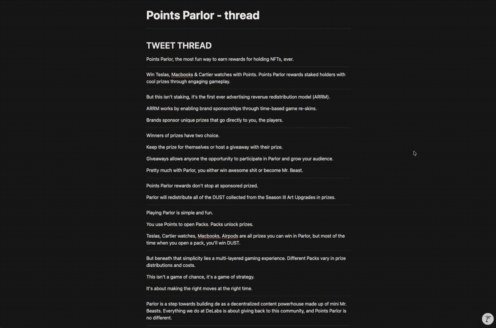 Launch thread visuals and pacing